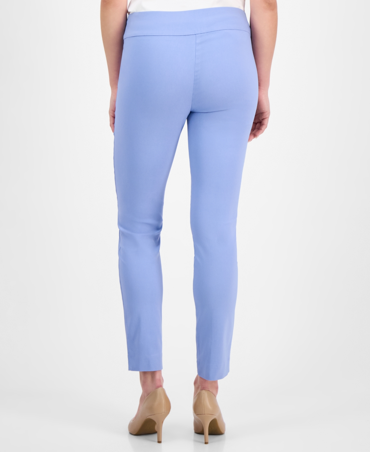 Inc International Concepts Mid-rise Petite Tummy-control Skinny Pants, Petite & Petite Short, Created For Macy's In Purple