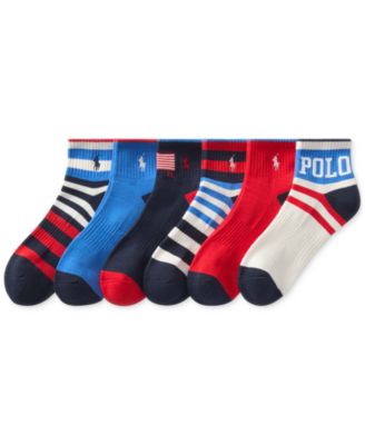 Polo Ralph Lauren - Men's 6-Pk. Polo USA Quarter Socks