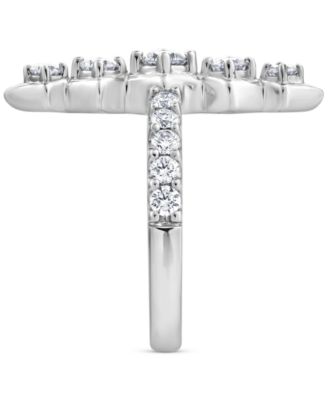 Diamond Vertical Bar Statement Ring (1 ct. t.w.) in 14k White Gold