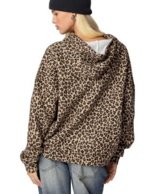 Эдиктед Эдиктед Женская леопардовая толстовка Magic 8 оверсайз с капюшоном 14790₽