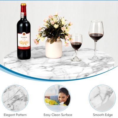 Set of 4 PU Leather Bar Stool Swivel Bar Chair w/ Adjustable Height