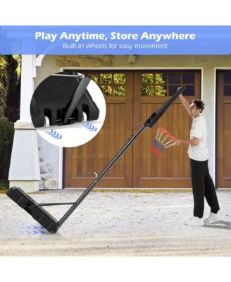 7.4-10 FT Basketball Hoop Outdoor System with 44 Inch Shatterproof PC Backboard