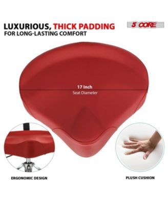 Drum Throne with Backrest Thick Padded Adjustable Guitar Stool Motorcycle Style Saddle Music Chair Seat for Adult Drummers