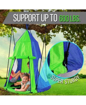 Kids Tree Swing Tent with Detachable Play Tent & Rope Kit