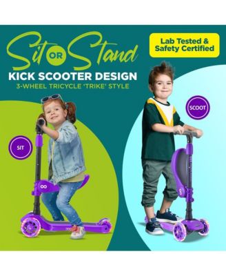 Infinity 3-Wheel Kids Scooter With LED Wheels & Comfort Seat - Leopard