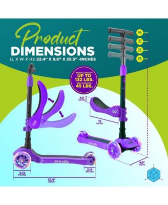 Infinity 3-Wheel Kids Scooter With LED Wheels & Comfort Seat - Leopard