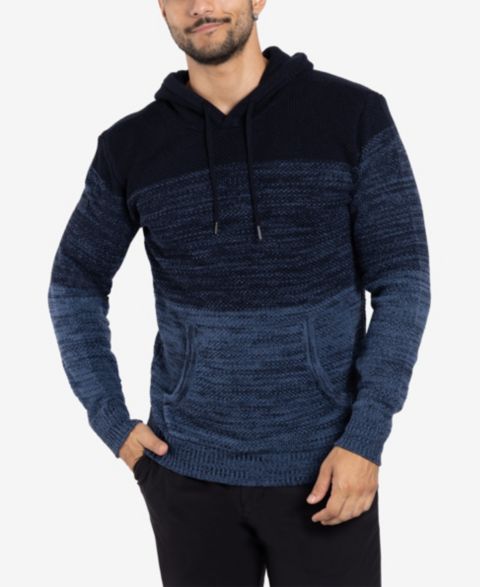 Мужской свитер X-Ray Big & Tall Color Blocked Hooded, цвет: Синий