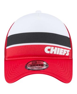 Men's White/Red Kansas City Chiefs Sport Night Color Block 9FORTY A-Frame Trucker Adjustable Hat