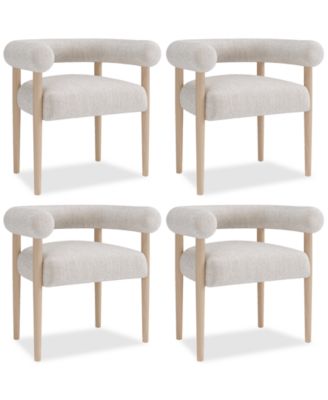 Lunare 4-Pc. Rolled Back Chair Set, Created for Macy's