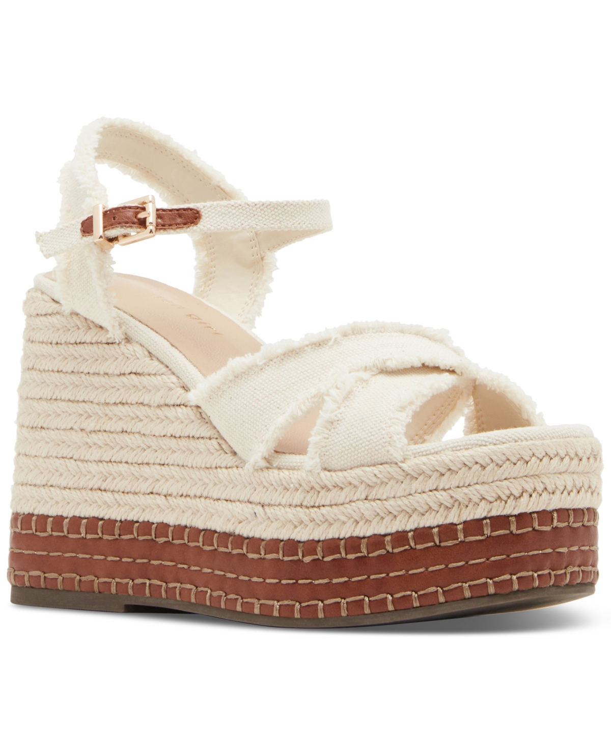 Carlotta Platform Espadrille Wedge Sandals - Natural Canvas