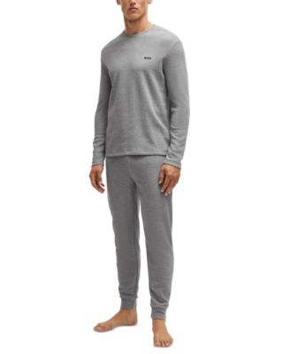 BOSS by Hugo Boss Mens Regular-Fit Waffle-Knit Long-Sleeve Pajama T-Shirt 10490₽