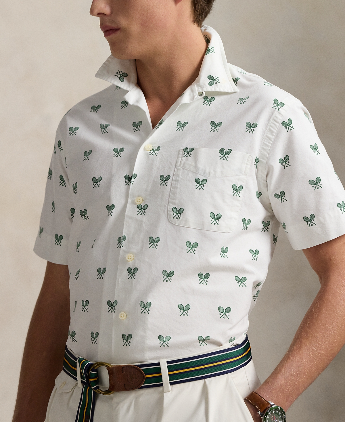Polo Ralph Lauren Ralph Lauren Classic Fit Racquet-print Oxford Shirt ...