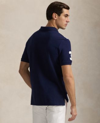 Men's Custom Slim Fit Big Pony Mesh Polo Shirt