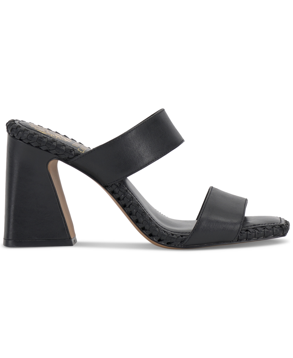 Vince Camuto Kaden Slide Sandal In Black Leather