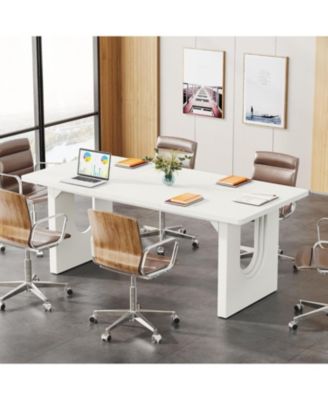 Modern Executive Desk, 70.9" Large Office Computer Desk, Meeting Room Table, Simple Workstation Business Furniture for Home Office