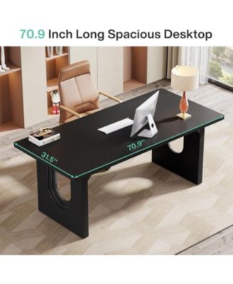 Modern Executive Desk, 70.9" Large Office Computer Desk, Meeting Room Table, Simple Workstation Business Furniture for Home Office