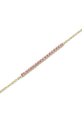 Tennis Bracelet In 14K Yellow Gold Plated Stainless Steel