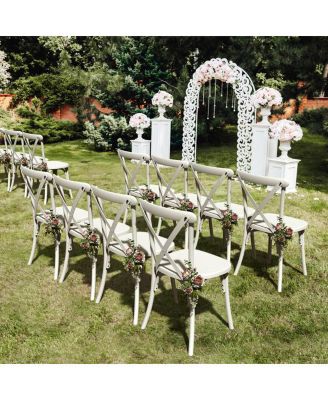 2 piece X- back Garden Plastic Folding Chair