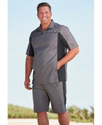 KingSize Big - Tall Quarter Zip Short Sleeve Colorblock Tracksuit 13990₽