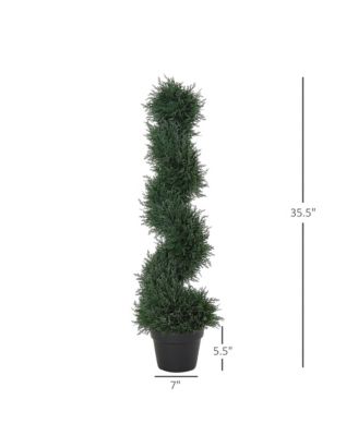 3FT Topiary Artificial Faux Cedar Tree Plant w Nursery Pot