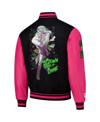 Freeze Max Mens BlackPink Batman Joker Full-Zip Varsity Jacket 37890₽