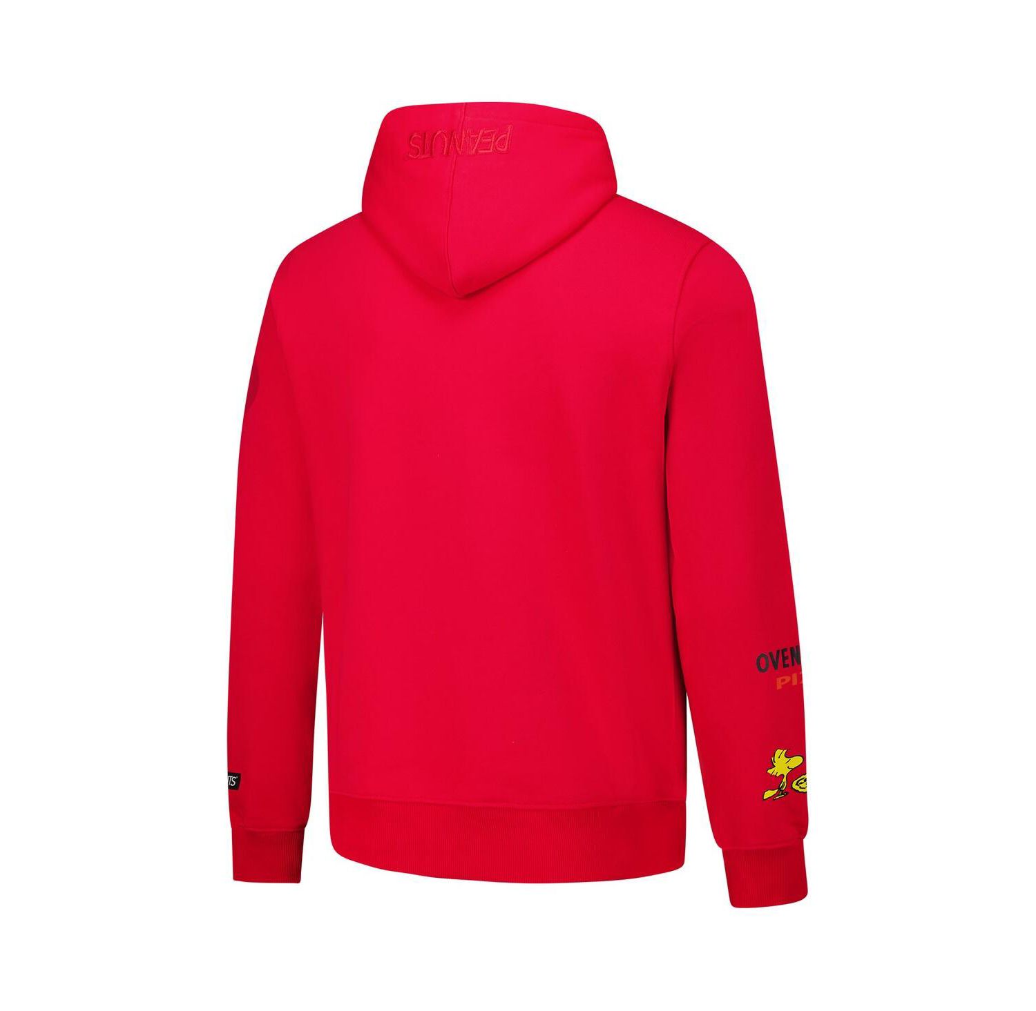 Men's Red Peanuts Woodstock Slice Shop