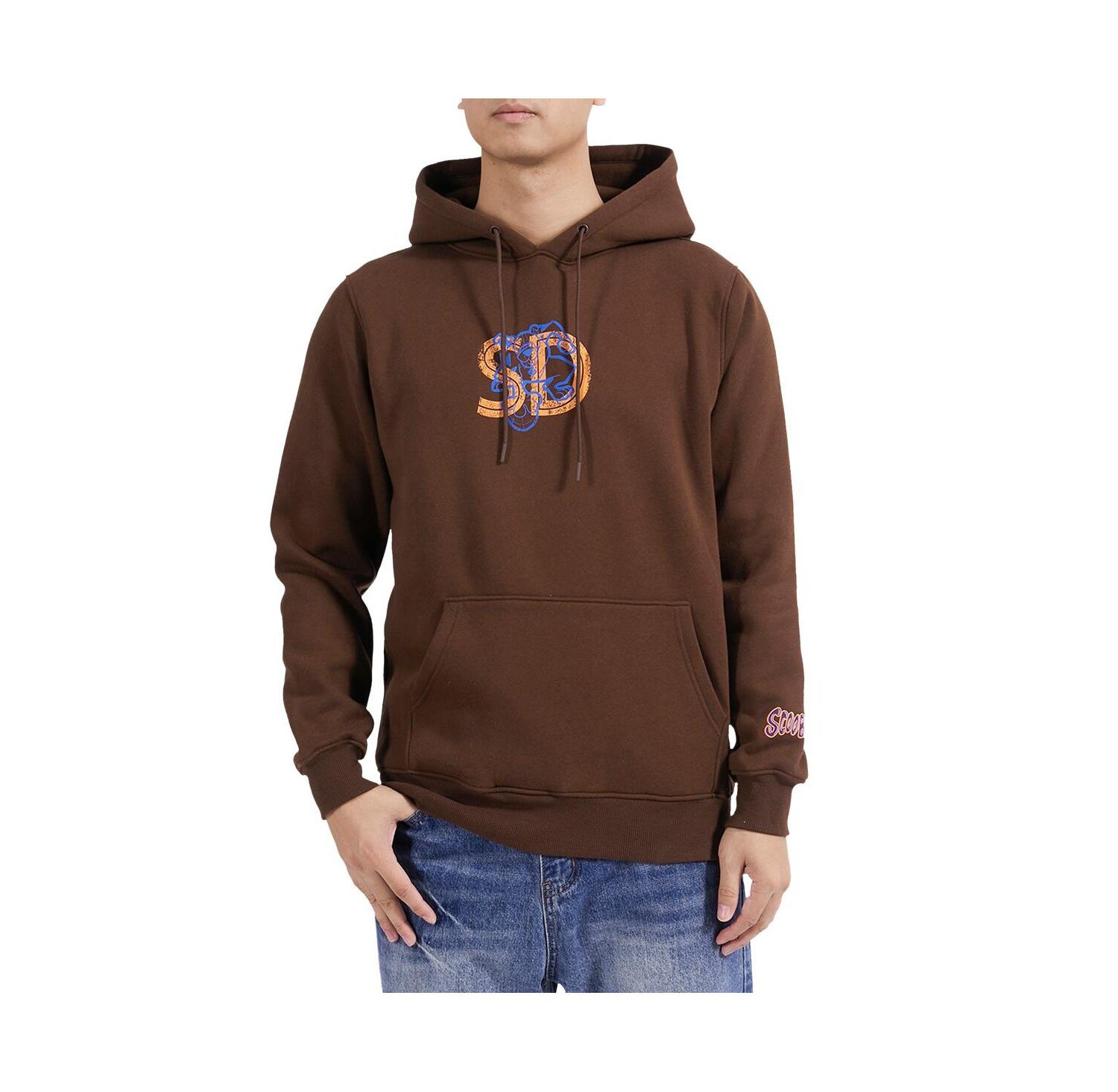 Men's Brown Scooby-Doo Football Training Camp Pullover Hoodie