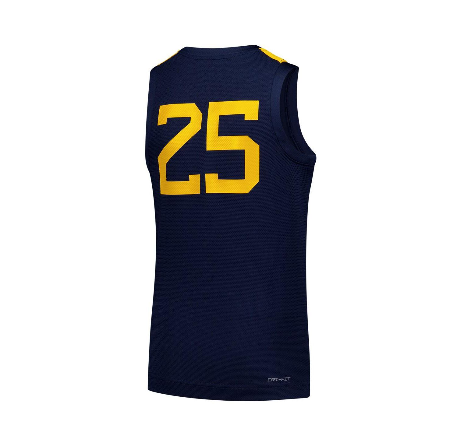 Big Boys and Girls 25 Navy West Virginia Mountaineers Replica Basketball Jersey