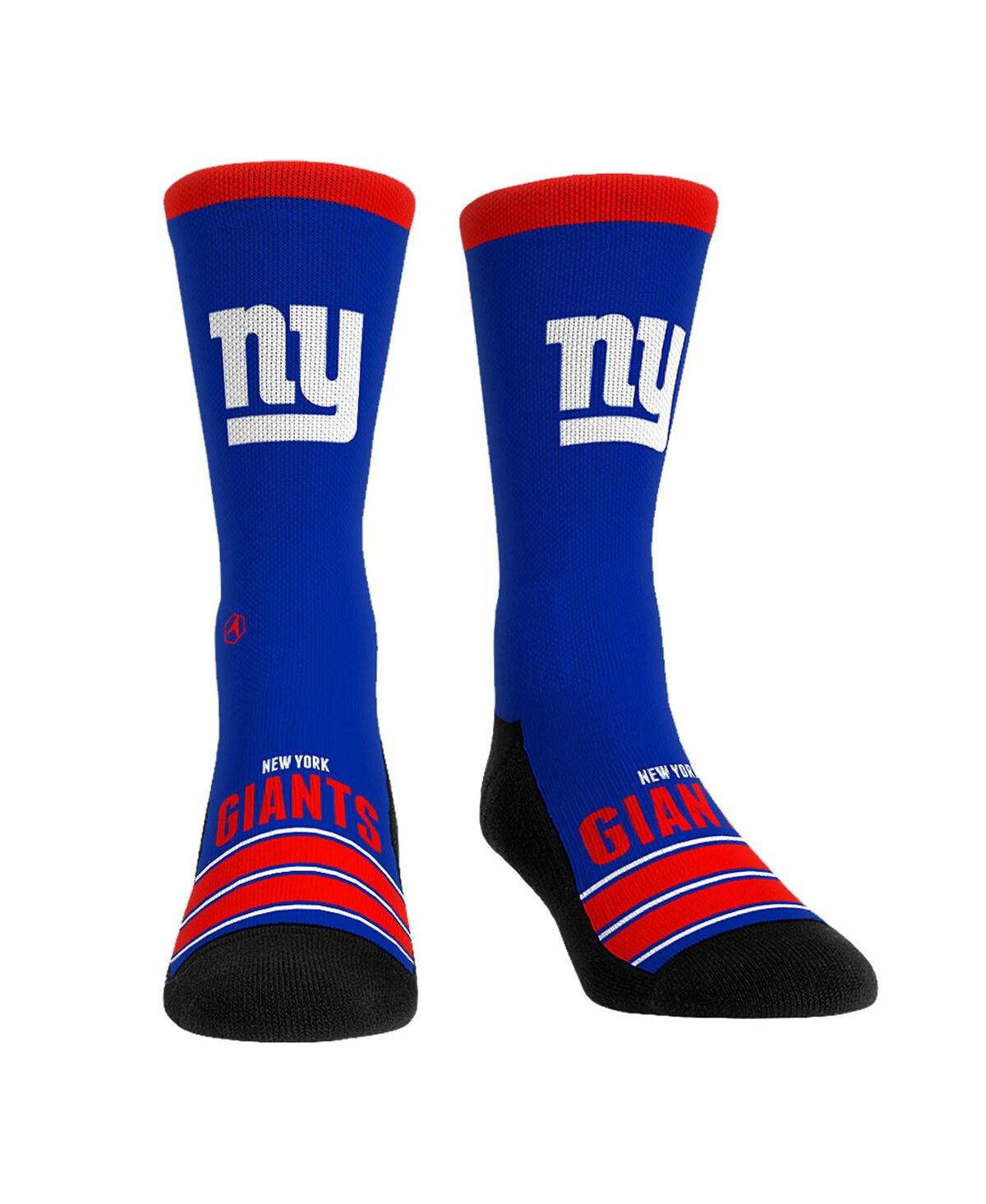Shop Rock 'em Men's And Women's New York Giants Gametime Stripeâ Crew Socks In Blue