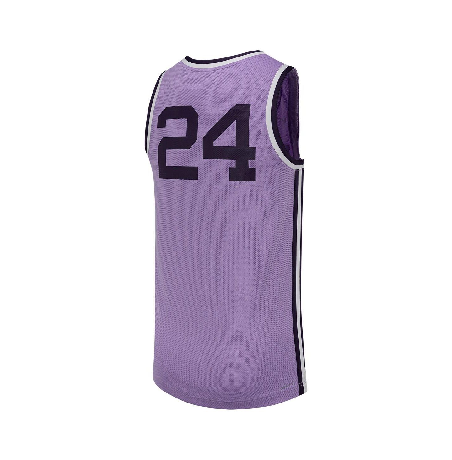Мужской топ Nike 24 Lavender Kansas State Wildcats Retro Replica Basketball Jersey — фото 3