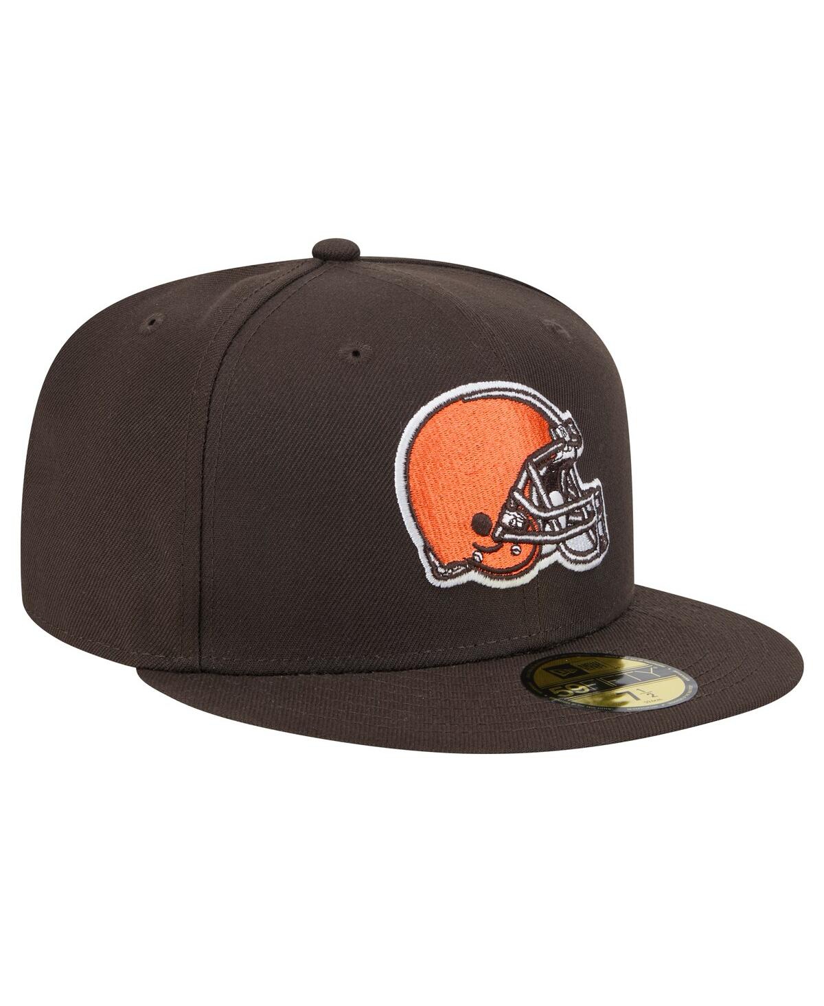 New Era Men's Brown Cleveland Browns Main 59fifty Fitted Hat In Brown