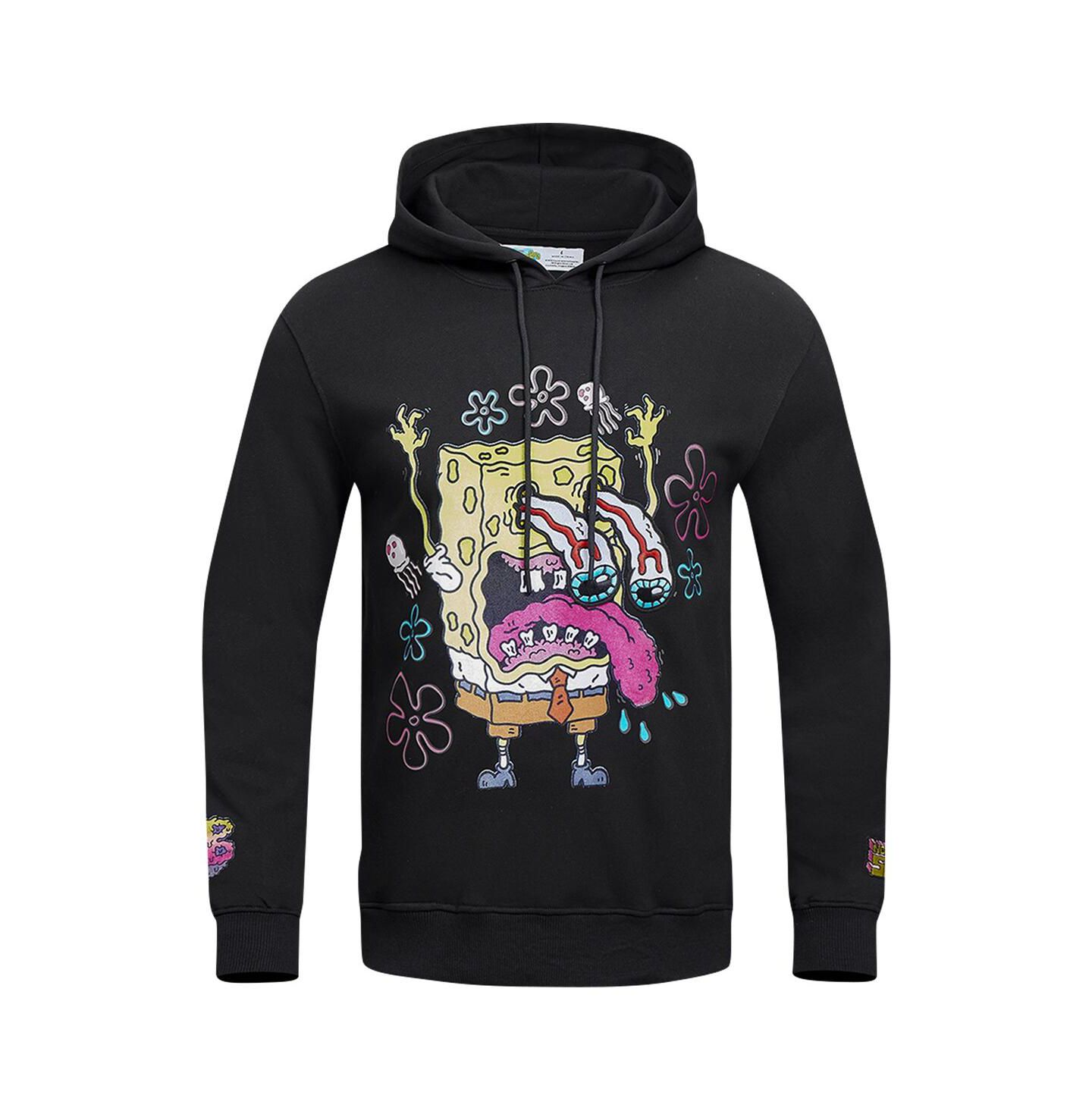 Мужское худи Freeze Max Black SpongeBob SquarePants Messy and Gross Bob Pullover — фото 2