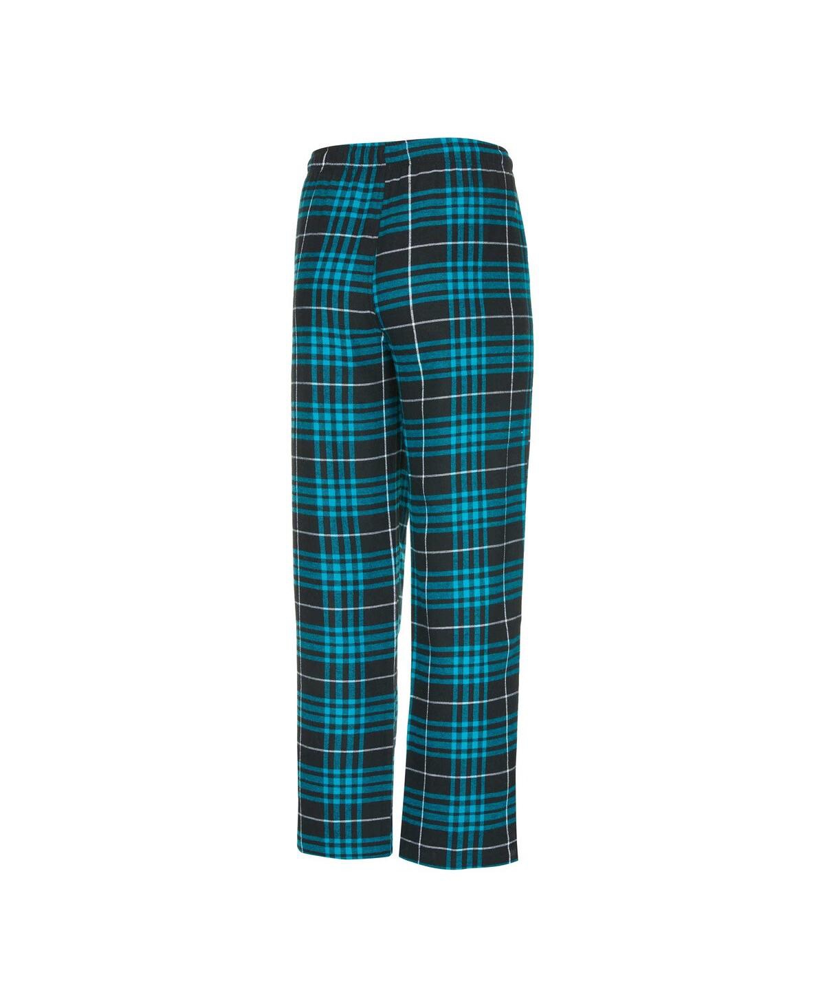 Concepts Sport Men's Black/teal Jacksonville Jaguars Vector T-shirt Flannel Pants Sleep Set In Black,teal