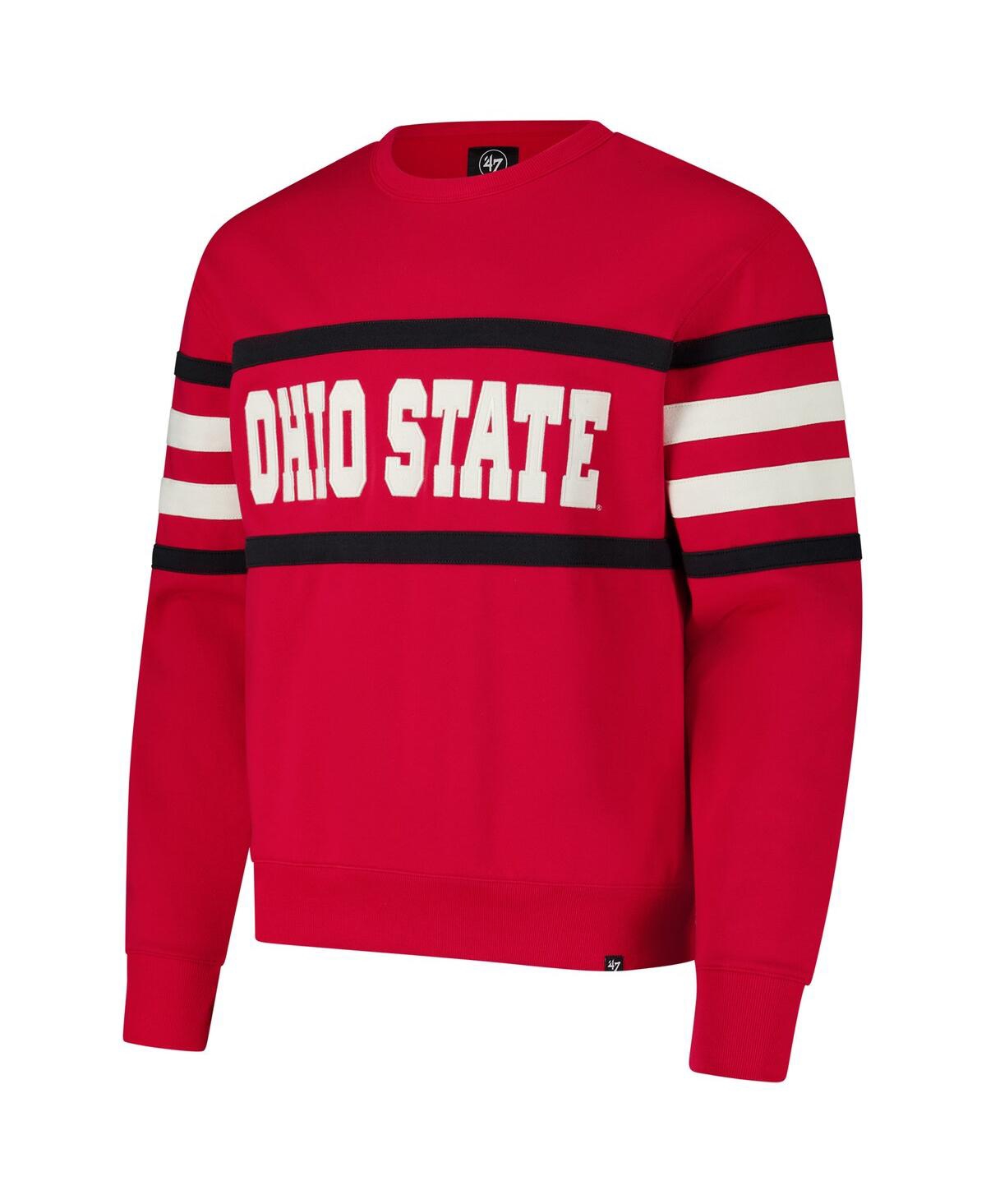 47 Brand '47 Men's Scarlet Ohio State Buckeyes Coaches Collection Pullover Sweatshirt In Scarlet