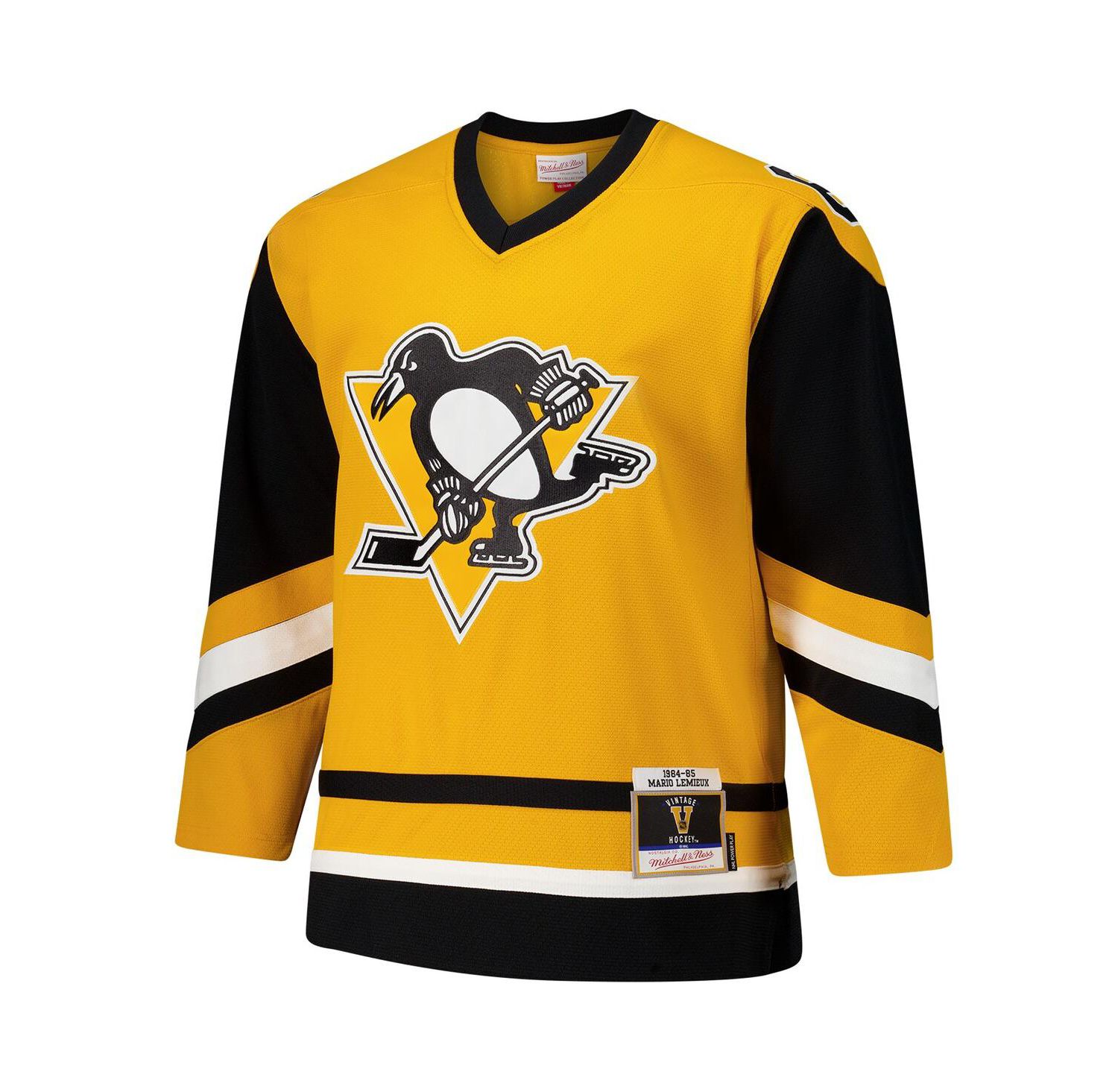 Men's Mario Lemieux Gold Pittsburgh Penguins 1984-85 Power Play Jersey