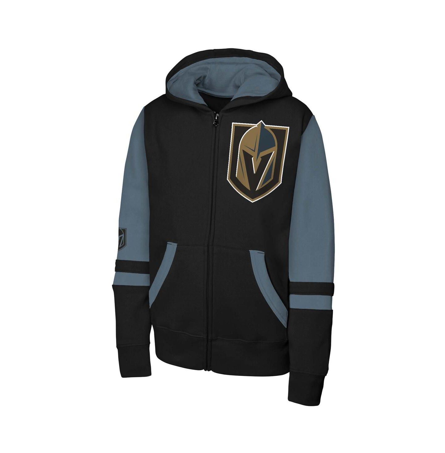 Детское худи Outerstuff Black Vegas Golden Knights Face Off Full-Zip — фото 2