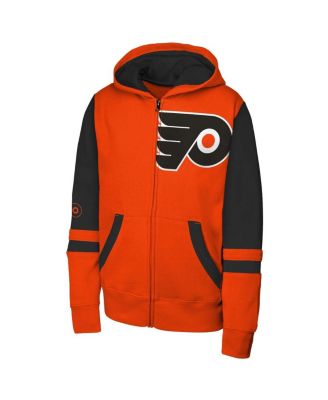 Big Boys and Girls Orange Philadelphia Flyers Face Off Full-Zip Hoodie