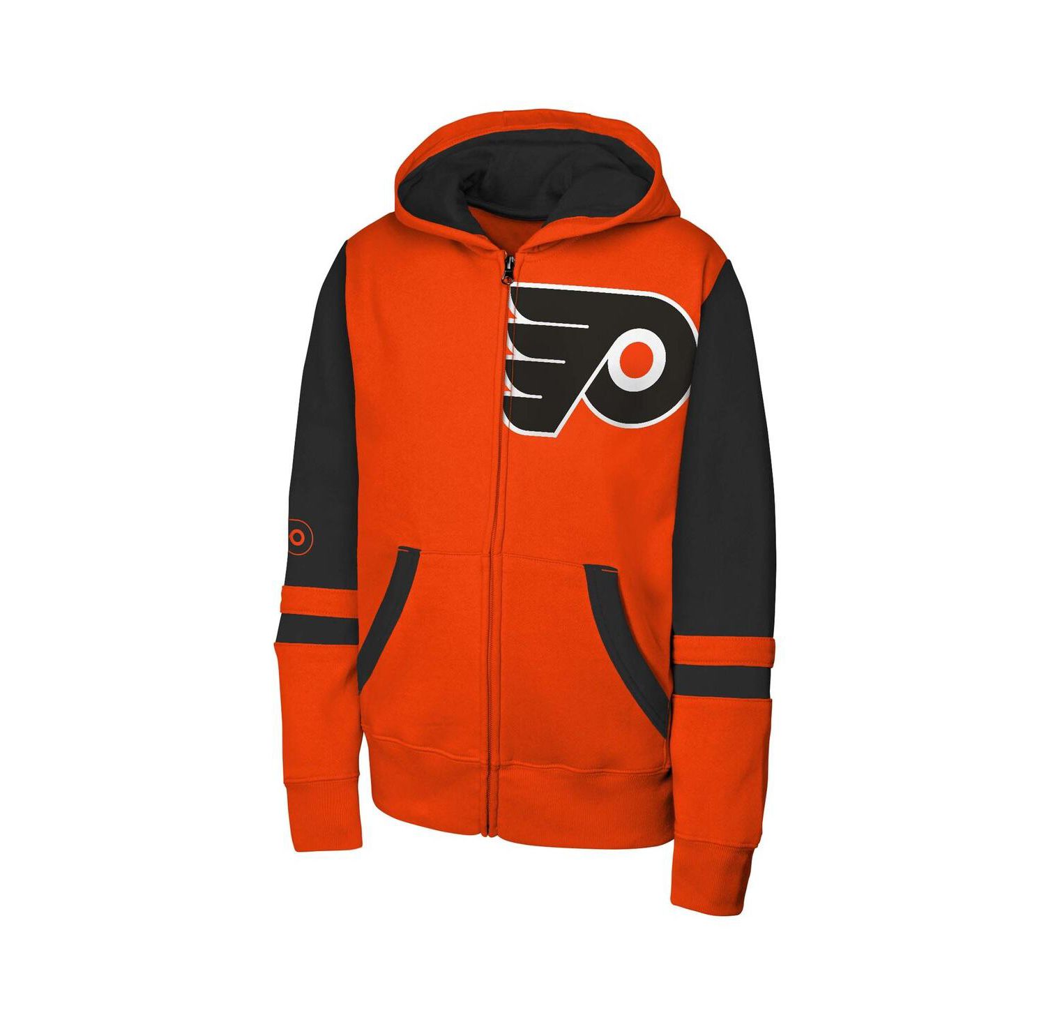 Big Boys and Girls Orange Philadelphia Flyers Face Off Full-Zip Hoodie