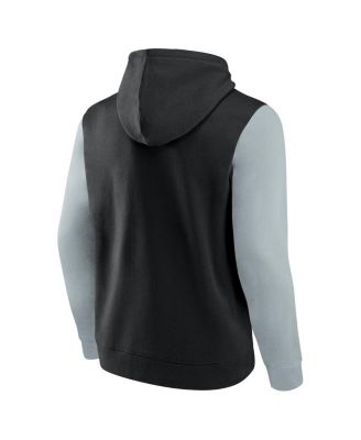 Men's Black/Gray Las Vegas Raiders Big Tall Outline Pullover Hoodie