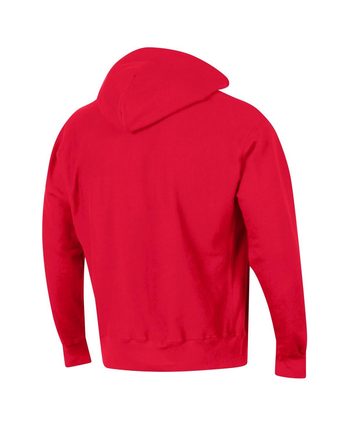 CHAMPION MEN'S SCARLET NEBRASKA HUSKERS VAULT LATE NIGHT REVERSE WEAVE PULLOVER HOODIE