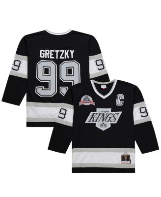 Mitchell & Ness - Men's Wayne Gretzky Black Los Angeles Kings Big Tall 1992/93 Blue Line 2.0 Jersey