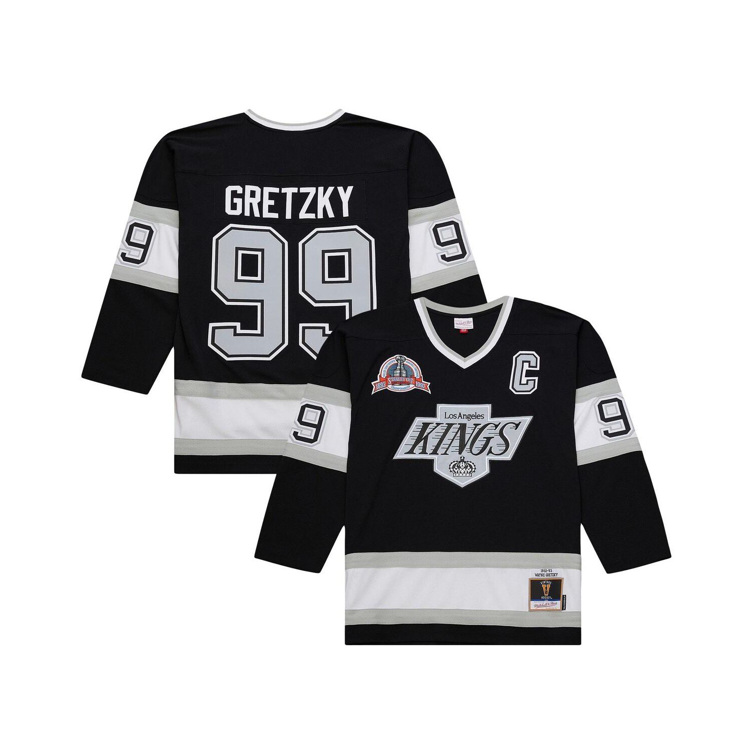 Men's Wayne Gretzky Black Los Angeles Kings Big & Tall 1992/93 Blue Line 2.0 Jersey