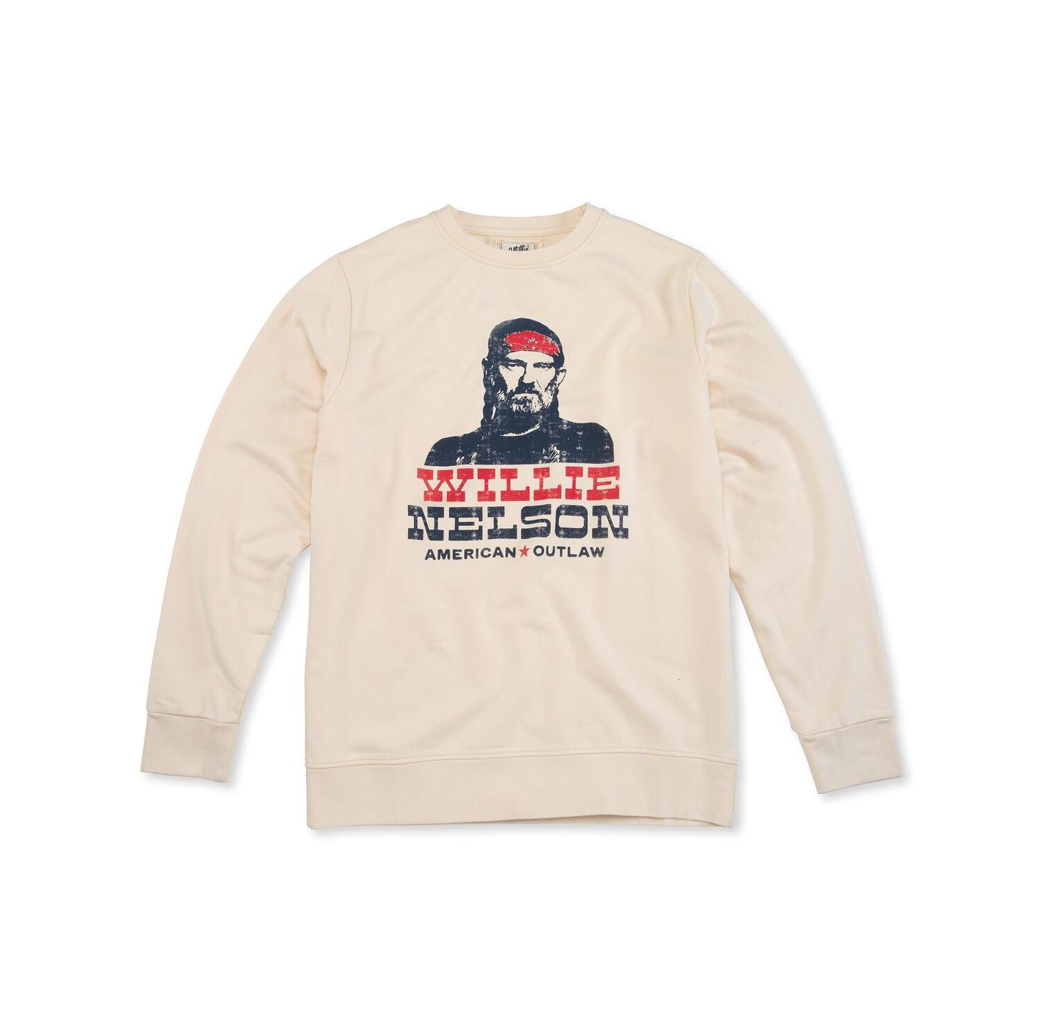 Men's Cream Willie Nelson Sunday Fleece Pullover Sweatshirt
