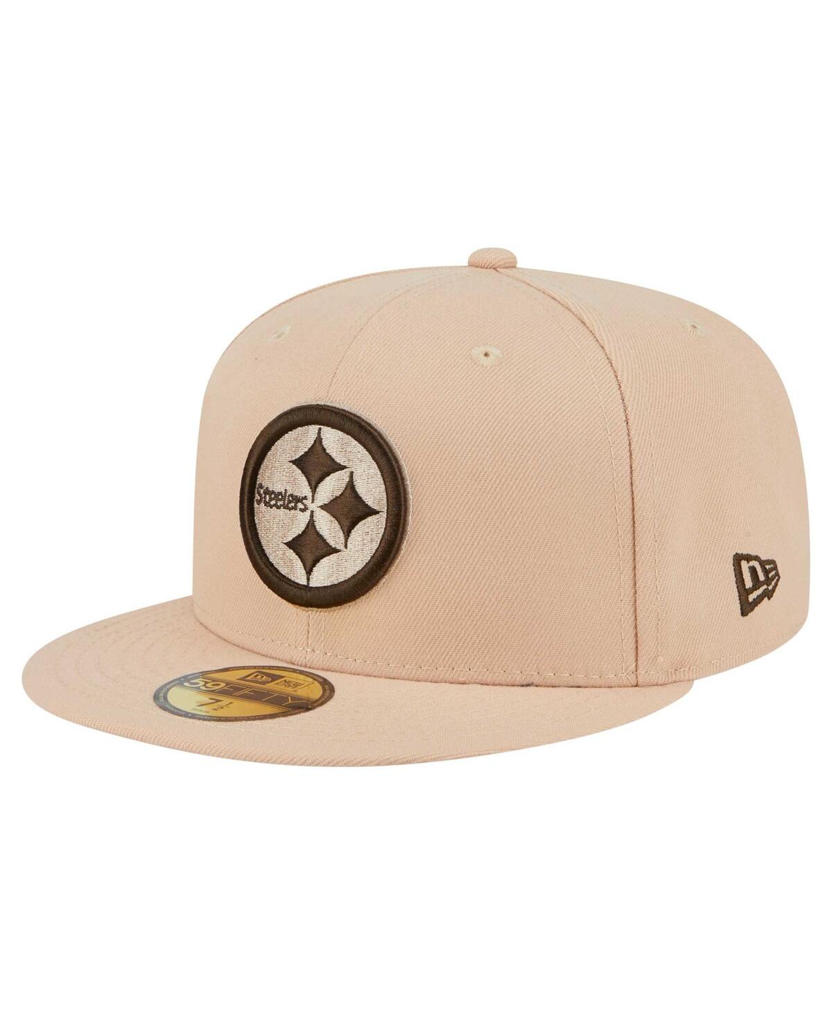 New Era Men's Tan Pittsburgh Steelers Candied Pecan 59FIFTY Fitted Hat