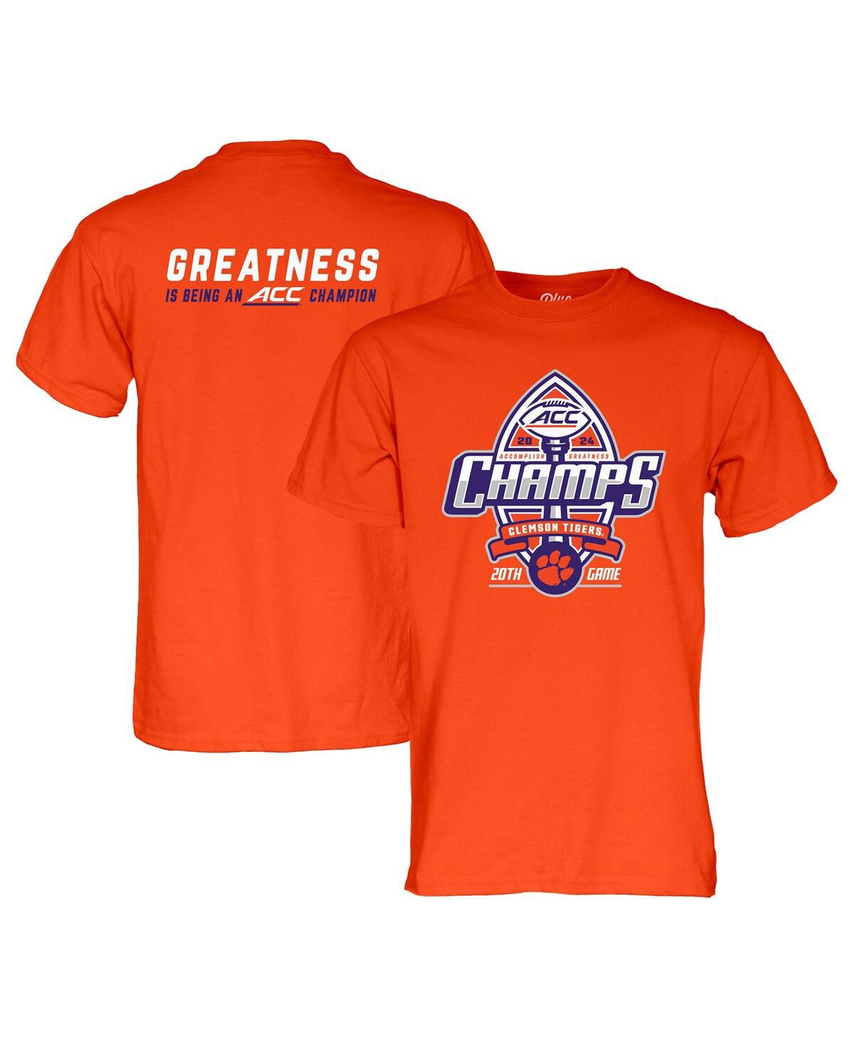 Men's Orange Clemson Tigers 2024 Acc Football Conference Champions Locker Room T-Shirt - Orange