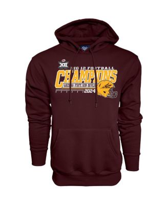Blue 84 Men's Maroon Arizona State Sun Devils 2024 Big 12 Football Conference Champions Locker Room Pullover Hoodie