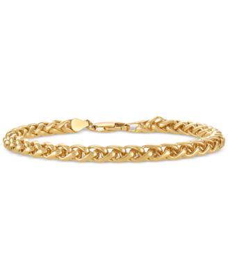 2-Pc. Set Wheat Link Chain Necklace & Matching Bracelet, Set in Sterling Silver or 14k Gold-plated Sterling Silver, Exclusively at Macy's