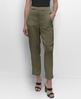 DKNY - Women's Elastic Waist-Back Zipper Trousers