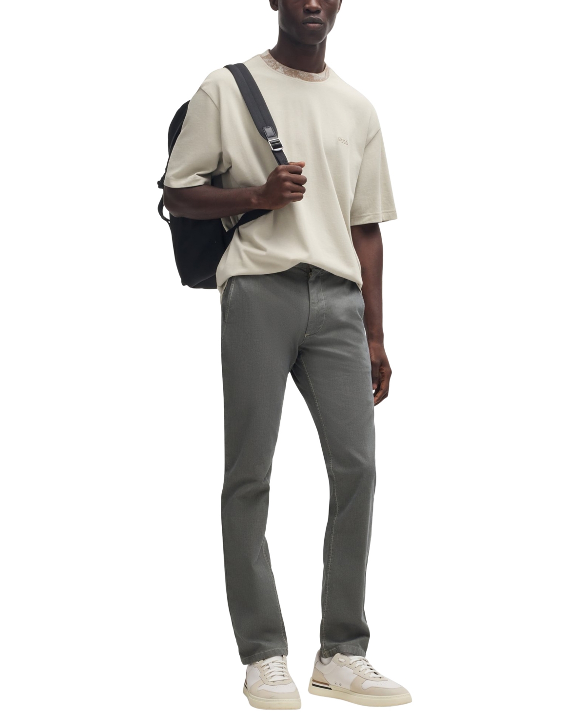 Hugo Boss Boss By  Men's Slim-fit Comfort-stretch Chinos In Open Beige
