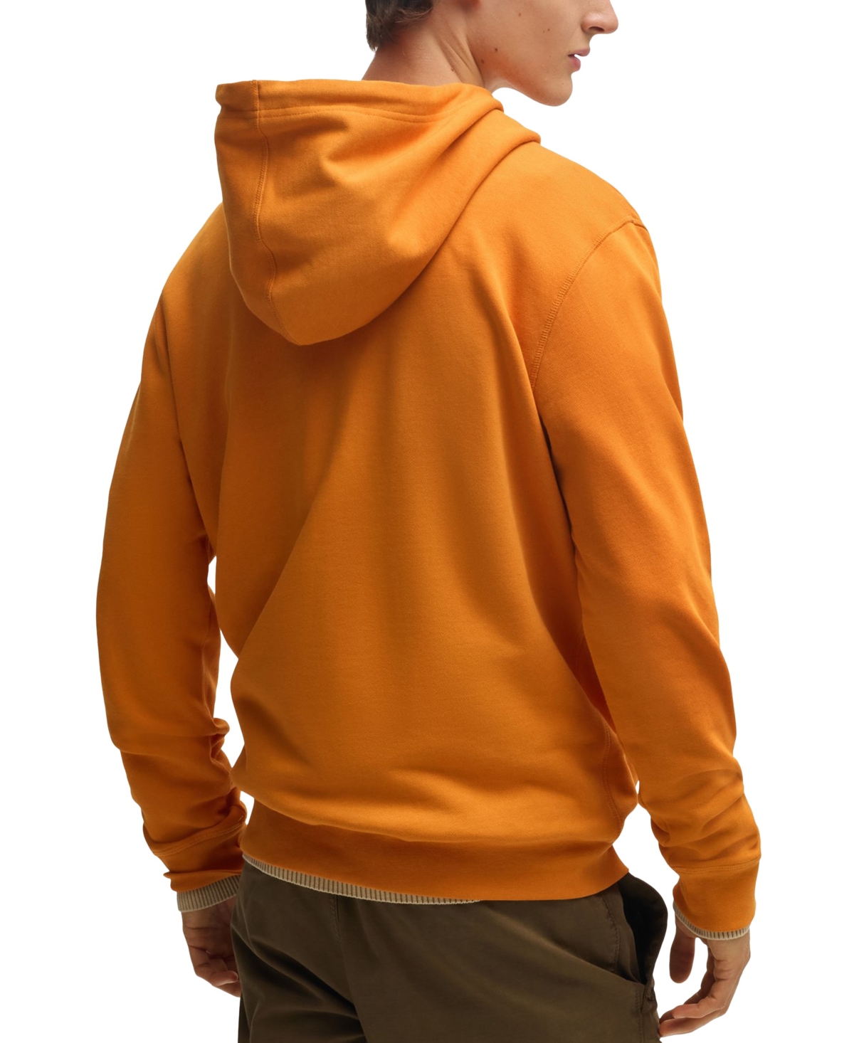 Hugo Boss Orange Cotton Sweater In Orange